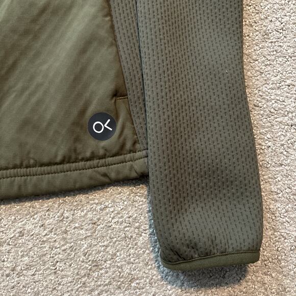 Outerknown Active 1/4 Zip Pullover Jacket Mens Sz XS Olive Green Warm Up - Picture 2 of 13